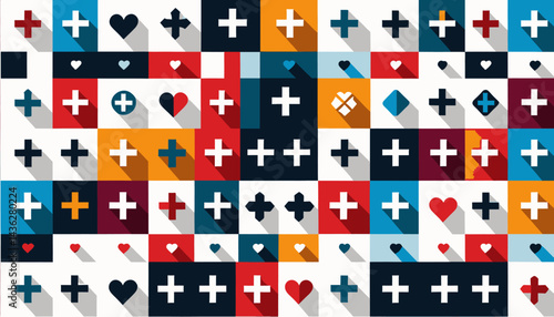 Abstract_Plus_Sign_Heart_Pattern_Colorful_Background_Design_Modern_Graphic_Art_Illustration_Symbols_and_Shapes_Creative_Visual_Wallpaper_Trendy_Artistic_Composition