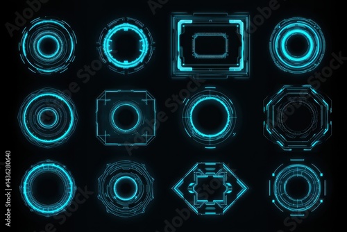 Futuristic HUD Elements: 12 Sci-Fi Interface Designs