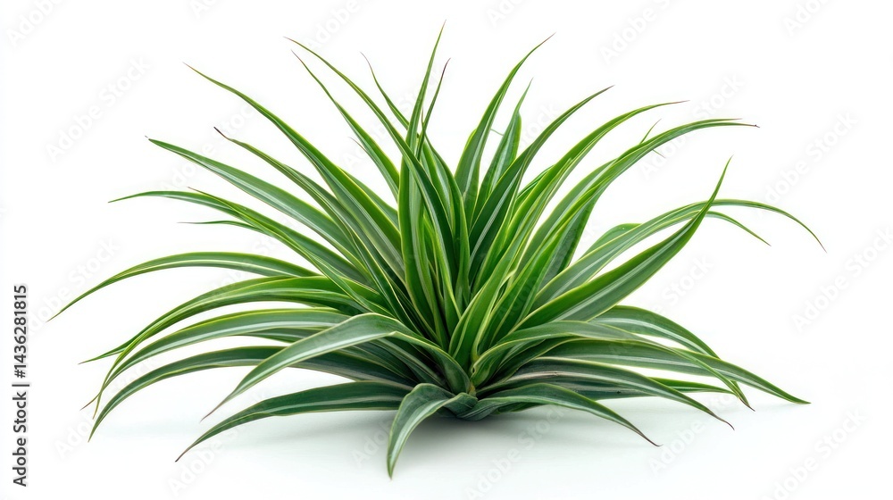 Fototapeta premium A dragon tree leaf isolated on white