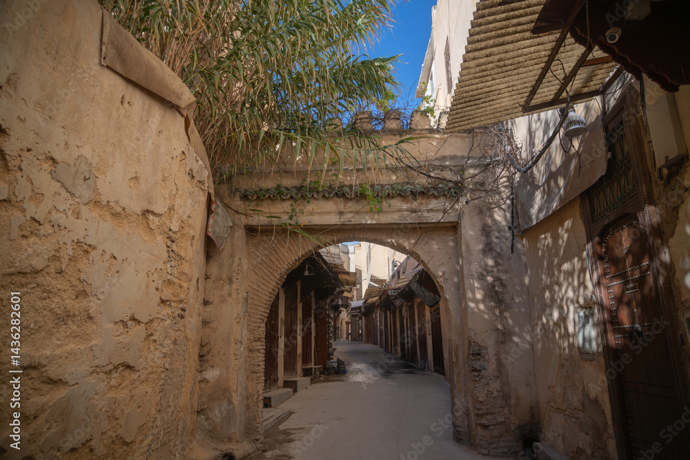 A Street Scene in the Medina of Fez, Morocco
