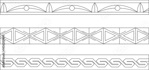 sketch vector illustration silhouette design frame decoration decoration Neoclassical Style Decor background pattern abstract modern classic vintage 