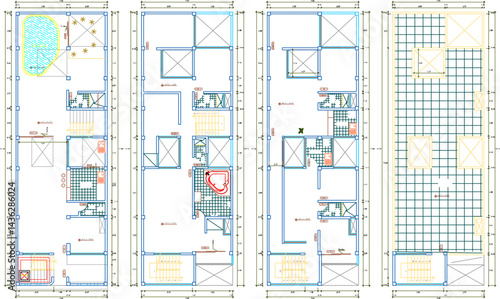 vector sketch illustration silhouette design layout landscape plan site plan modern multi-storey residential house