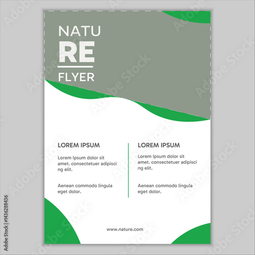 Agriculture business flyer. A4 size, vector illustration.