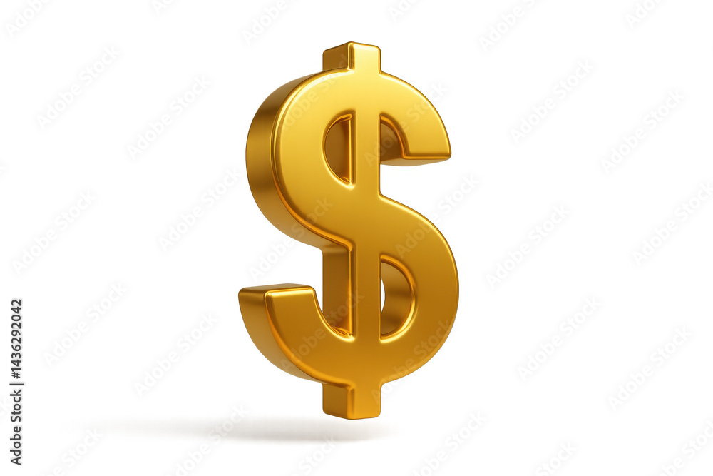 Gold dollar sign symbolizing wealth and financial prosperity on a black background. Isolated illustration Gold dollar sign symbolizing wealth and financial prosperity on a black background. Isolated illustration