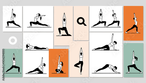 Yoga_Poses_Illustration_Set_Various_Asanas_on_Colorful_Backgrounds_Wellness_Lifestyle_Fitness_and_Wellbeing_Graphics_Collection
