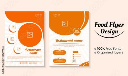 Creative food & restaurant  poster template for marketing social media post.