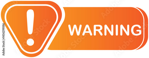 Warning Alert Banner and Important Notice Illustration