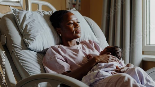 Peaceful skin-to-skin bonding after birth