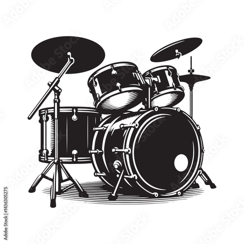 Heartbeat of Rhythm: A Powerful Collection of Bass Drum Vector Silhouettes Showcasing the Bold Shape, Deep Resonance, and Energetic Spirit of This Iconic Percussion Instrument.