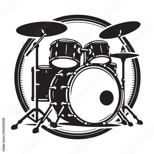 Heartbeat of Rhythm: A Powerful Collection of Bass Drum Vector Silhouettes Showcasing the Bold Shape, Deep Resonance, and Energetic Spirit of This Iconic Percussion Instrument.