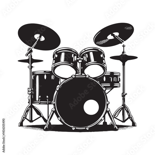 Heartbeat of Rhythm: A Powerful Collection of Bass Drum Vector Silhouettes Showcasing the Bold Shape, Deep Resonance, and Energetic Spirit of This Iconic Percussion Instrument.