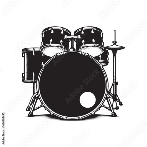 Heartbeat of Rhythm: A Powerful Collection of Bass Drum Vector Silhouettes Showcasing the Bold Shape, Deep Resonance, and Energetic Spirit of This Iconic Percussion Instrument.