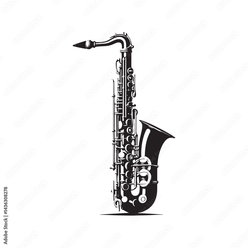 Naklejka premium Deep Voices of Woodwind: A Captivating Collection of Bassoon Vector Silhouettes Showcasing the Unique Shape, Rich Tones, and Classical Charm of This Timeless Musical Instrument.