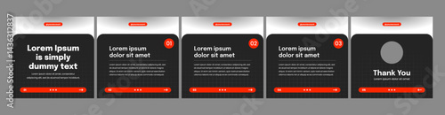 social media post carousel, editable layout template