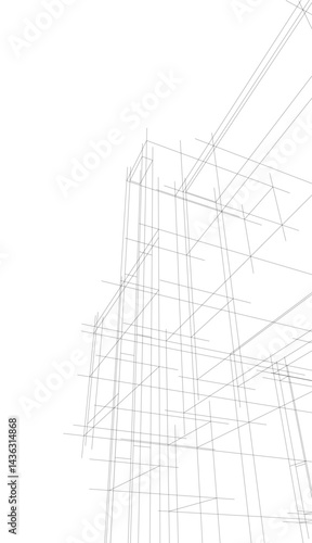 Architecture building. Design 3d background