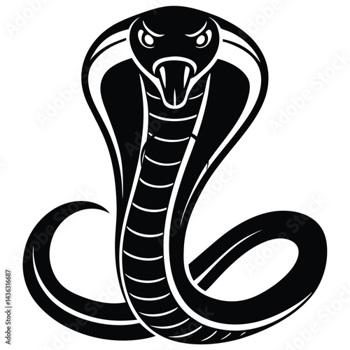 Snake silhouette, Snake icon vector illustration
