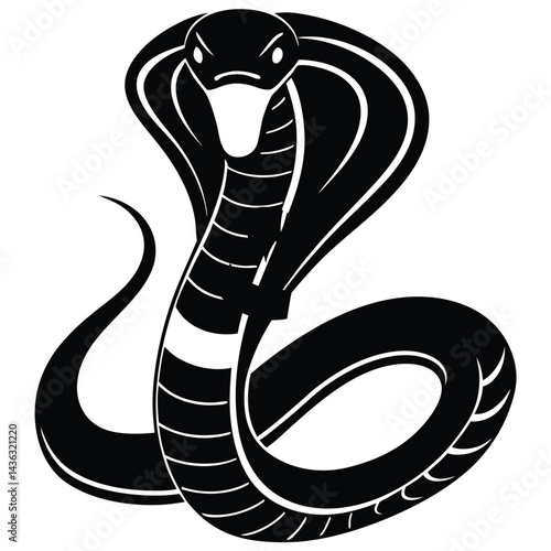 Snake silhouette, Snake icon vector illustration