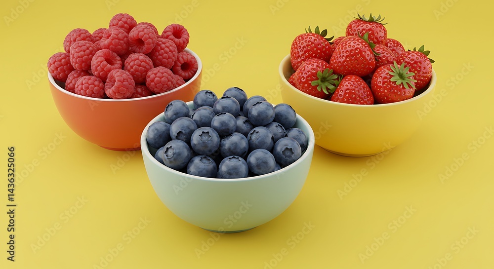 Summer Berry Trio AI Generated Summer Berry Trio AI Generated