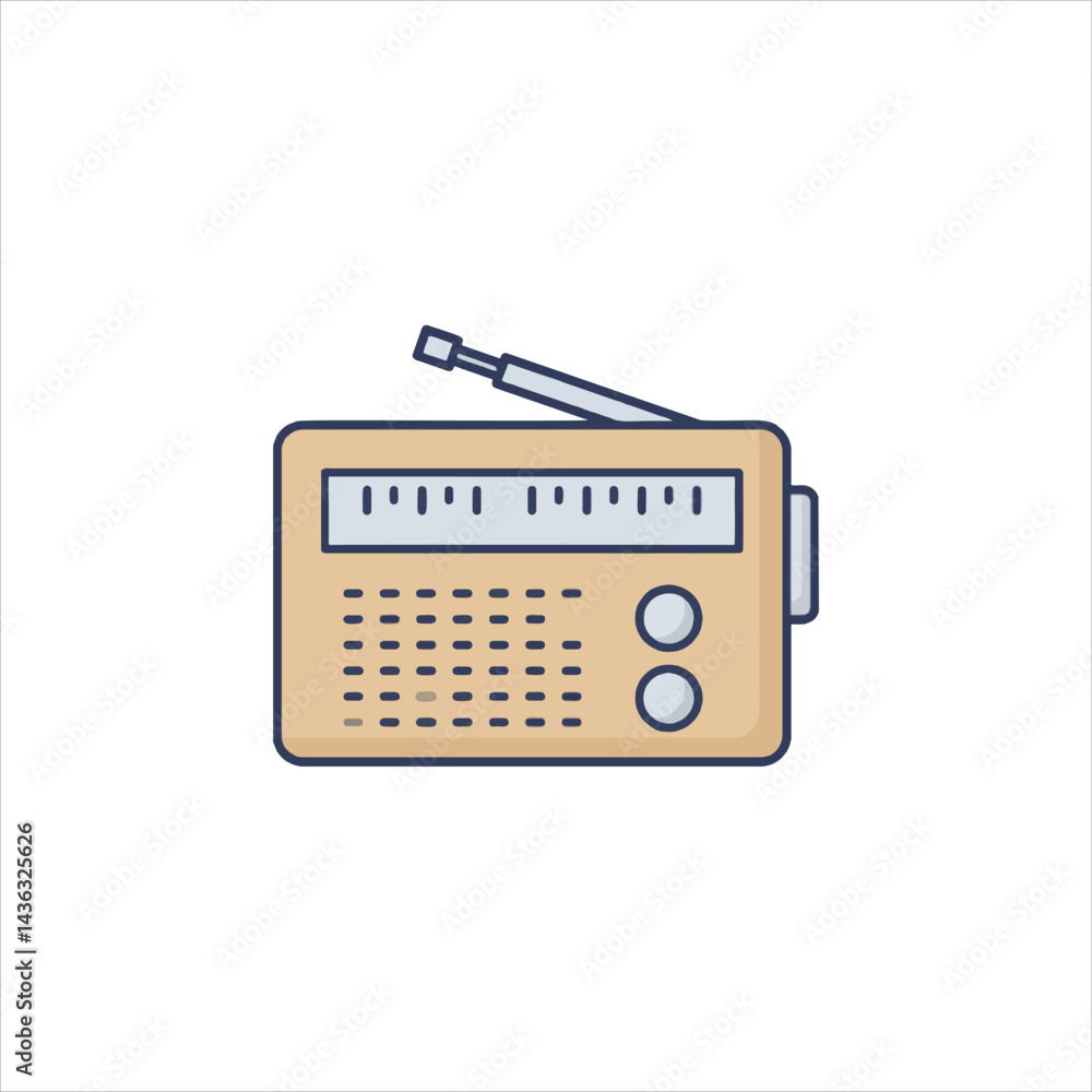 retro radio icon retro radio icon