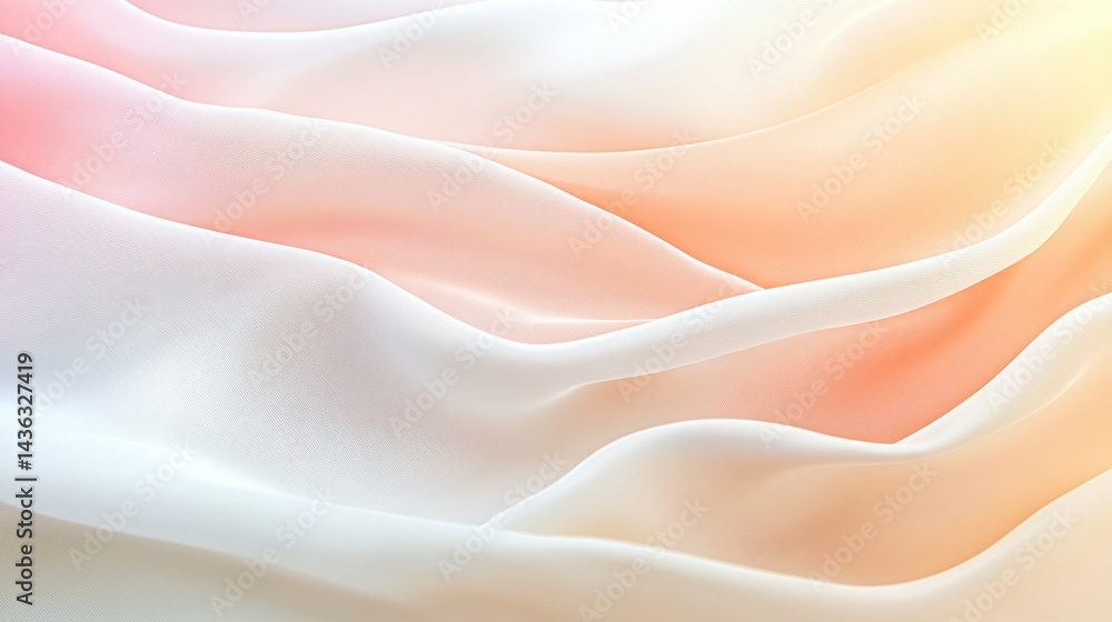 Fototapeta premium Soft, flowing fabric with pastel hues