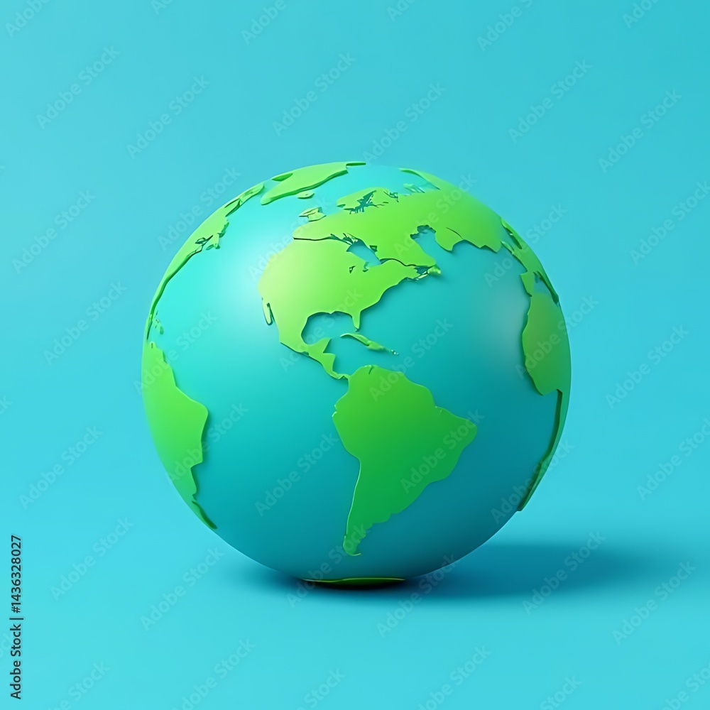 Fototapeta premium green earth globe