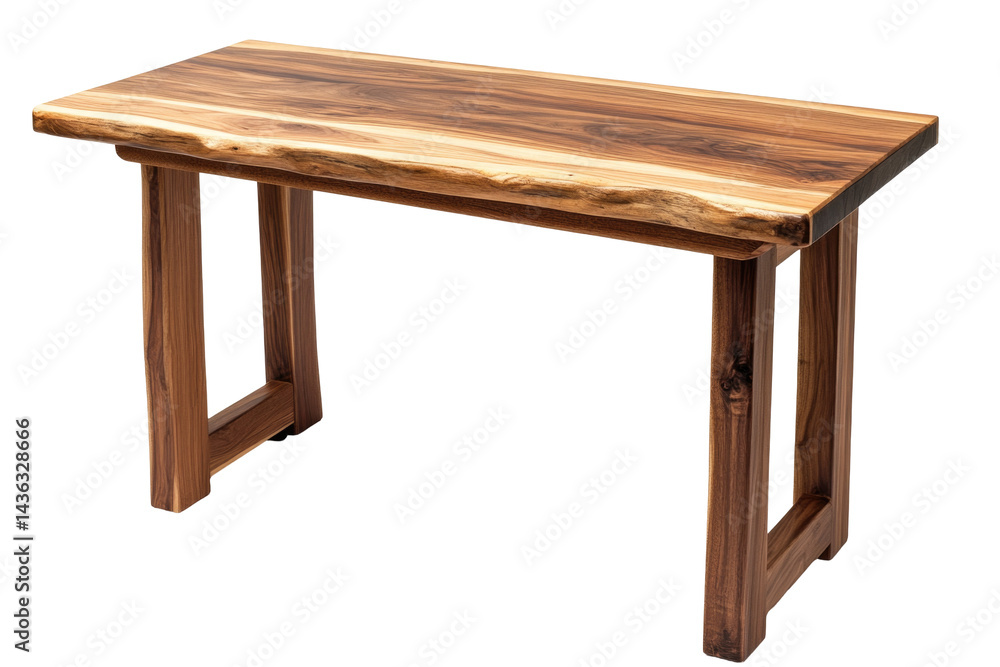 Minimalist Writing Desk In Solid Walnut isolated on a transparent background Minimalist Writing Desk In Solid Walnut isolated on a transparent background