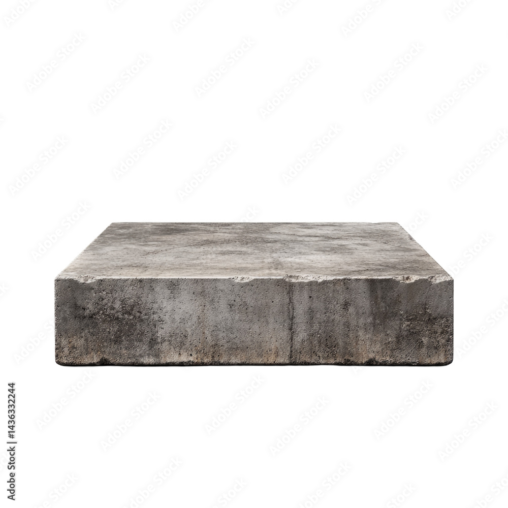 Rectangular Concrete Podium With Rough isolated on a transparent background Rectangular Concrete Podium With Rough isolated on a transparent background
