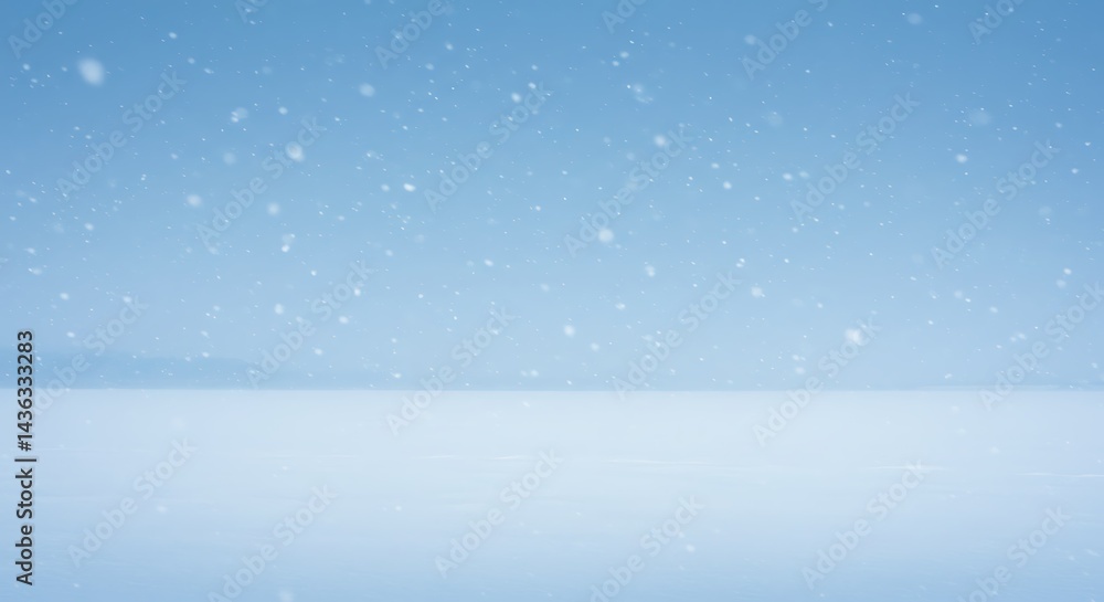 Fototapeta premium Silent Snowfall's Embrace AI Generated