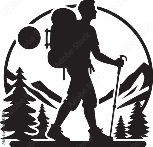 skiing in the mountains