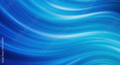 Abstract blend of light and dark blue swirling like waves
