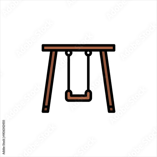 old wooden swing