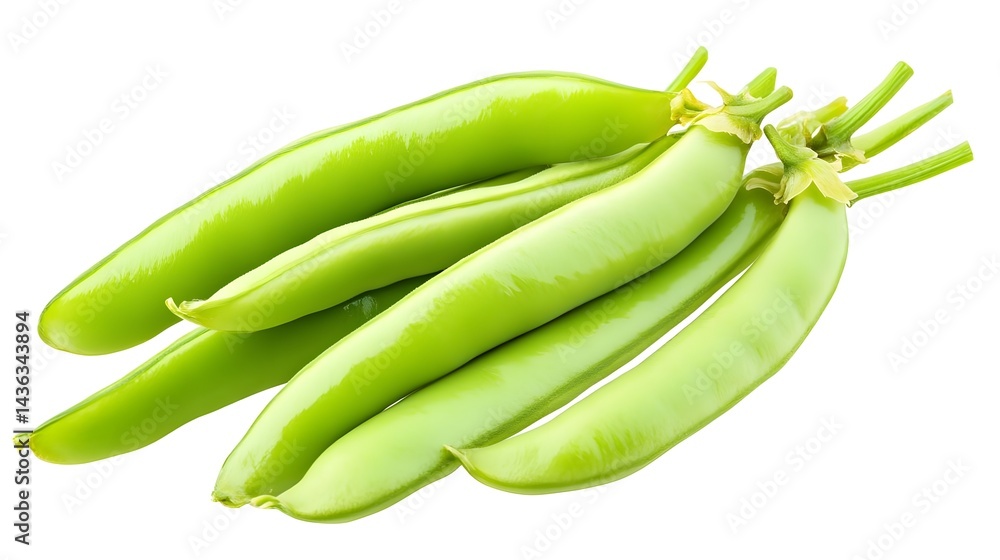 Fresh Green Beans Isolated on Clean White Background for Cooking Fresh Green Beans Isolated on Clean White Background for Cooking