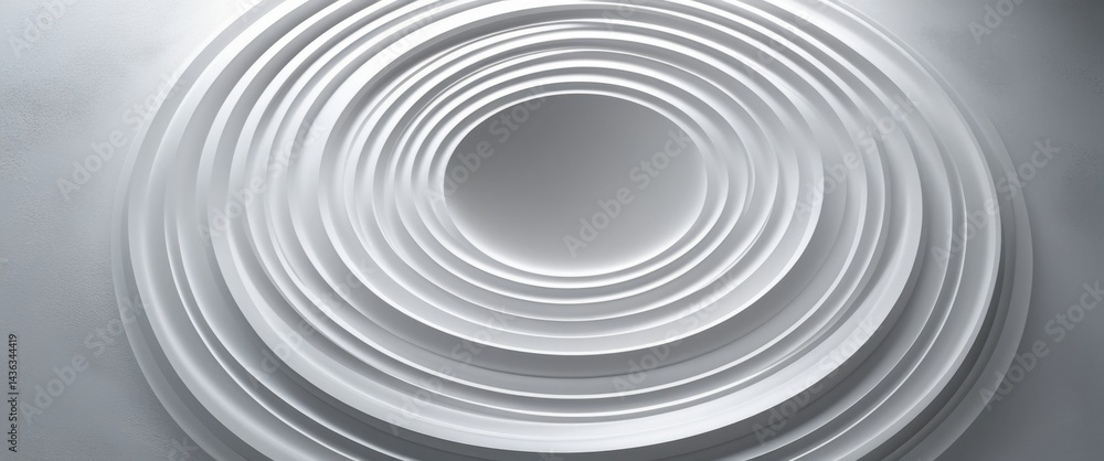 serene minimalistic white circular object with illuminated center serene minimalistic white circular object with illuminated center