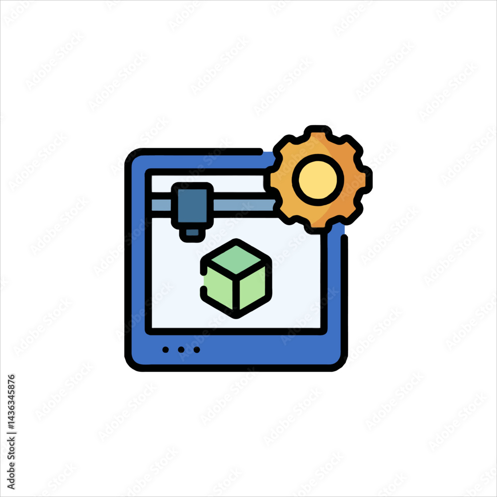 tablet pc with icons tablet pc with icons