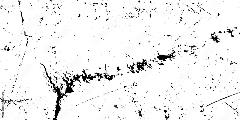 Obraz premium White and black sketch grunge backgrounds to create a distressed grain effect. rough urban texture vector. damaged crack and scratch dust wall texture. black splash on transparent background.