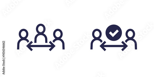 mediator, brokerage icons on white