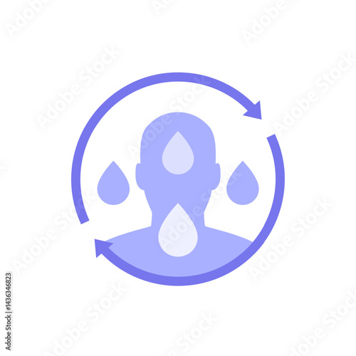 water balance, rehydrate icon, vector design