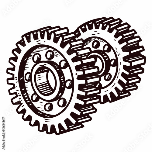 Vintage mechanical gear with intricate details and engineering precision.