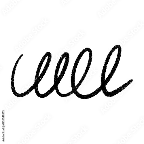 Flexible coil spring spiral. Thin wire curves in bouncing zigzag shapes. Flat vector illustration isolated on white background.