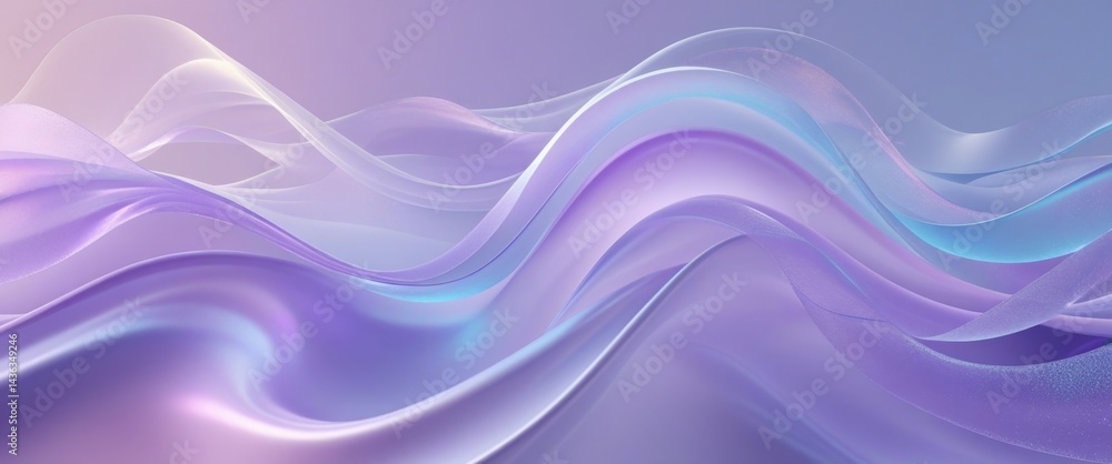 Fototapeta premium dynamic abstract purple and blue waves on light background