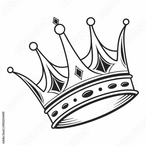 Crown Logo - Royal Emblem, Luxury Vector Design, Gold King Symbol