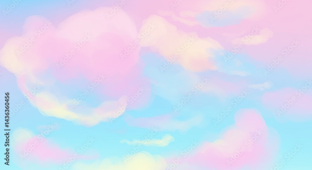 Pastel Sky Dreamscape Soft clouds dance in a serene colorful expanse Pastel Sky Dreamscape Soft clouds dance in a serene colorful expanse