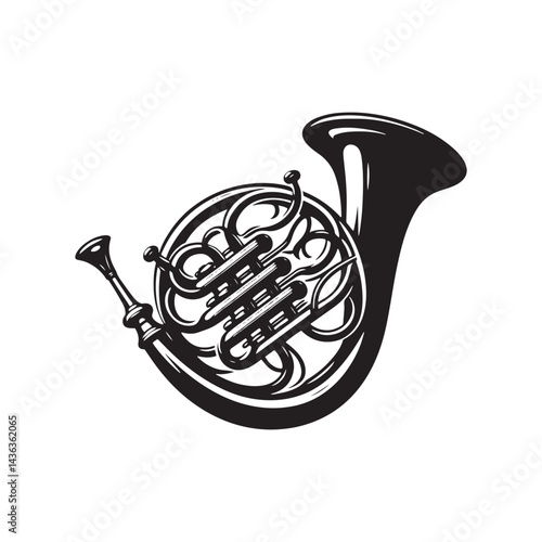 Elegance in Woodwind: A Beautiful Collection of English Horn Vector Silhouettes Celebrating the Graceful Shape, Rich Sound, and Classical Charm of This Iconic Instrument.