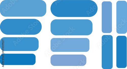 set of blue buttons et of blue buttons