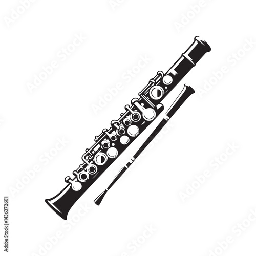 Graceful Melodies: A Beautiful Collection of Flute Vector Silhouettes Celebrating the Sleek Shape, Elegant Sound, and Timeless Beauty of This Classic Woodwind Instrument.