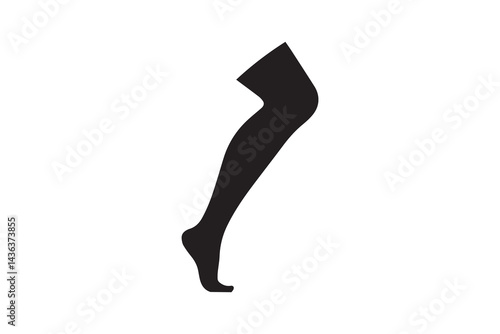 simple and unobtrusive Human leg vector silhouette illustration isolated in white background