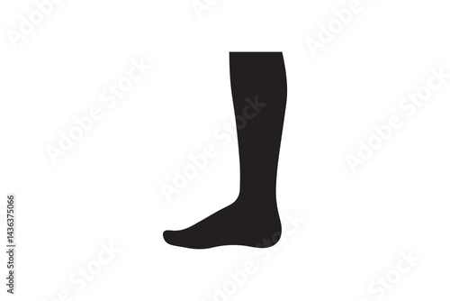 simple and unobtrusive Human leg vector silhouette illustration isolated in white background