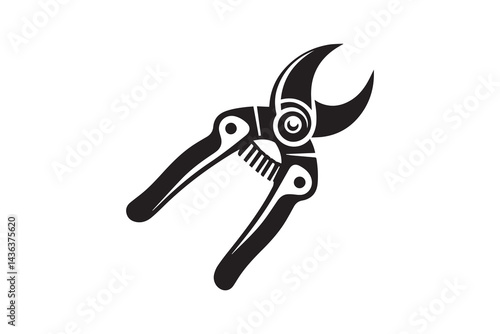 simple and unobtrusive Pruners vector silhouette illustration isolated in white background