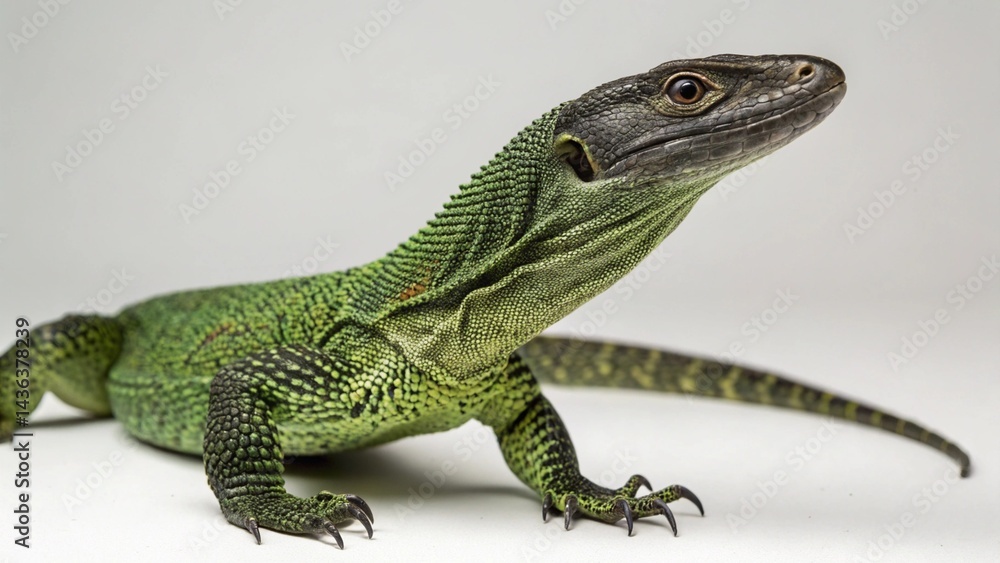 Obraz premium Black Throat Monitor on studio background 