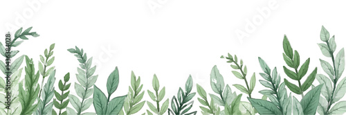 Hand-drawn green plants and layered leaves on white, with delicate pencil strokes and vintage botanical style, creating a minimal, elegant 4K wallpaper.
